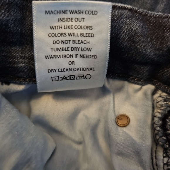 Mica Los Angeles High Rise Distressed Raw Hem Dark Wash Skinny Jeans Size 29 - Picture 8 of 14